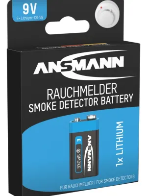 Bateria litowa Ansmann E / PP3 9V do czujnika dymu