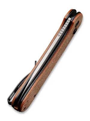 Nóż CIVIVI Button Lock Elementum Brown Micarta