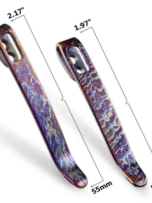 4 klipsy CIVIVI Flamed Titanium 50/55