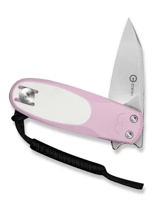 Nóż Civivi Purr Nitro-V Powder Pink & White G10