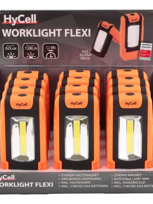 Lampa warsztatowa HyCell COB LED Flexi, 3xAAA