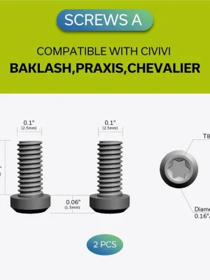 Klips CIVIVI Black Titanium z 6 śrubkami T001D