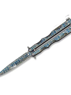 Nóż Albainox 02140 Rainblue Laser Balisong