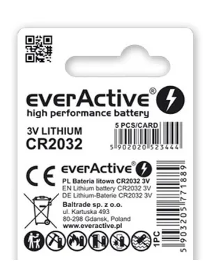 Bateria litowa mini everActive CR2032, 3V, 1 szt.