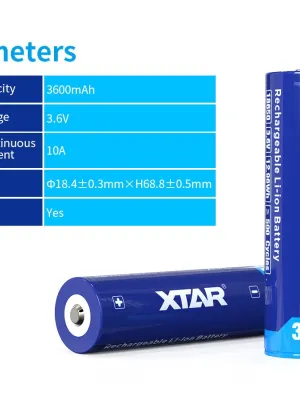 Akumulatorek Xtar ICR18650 Li-Ion 3,6V 3600 mAh