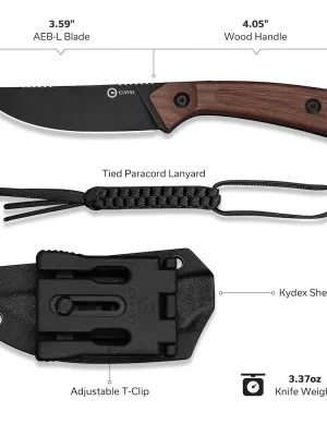 Nóż Civivi Carveth Fixed AEB-L Guibourtia