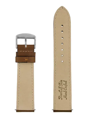 Pasek skórzany Zeppelin, brązowy 22 mm