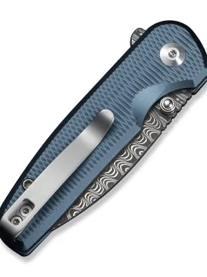Nóż CIVIVI Mini Shakan Damascus Blue Aluminum