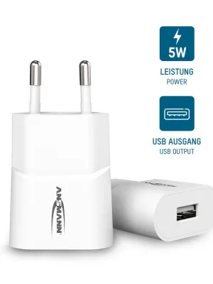 Ładowarka Ansmann HC105 biała USB 5W, 1A