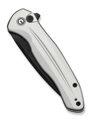 Nóż CIVIVI Button Lock Kitefin Silver Alu 14C28N