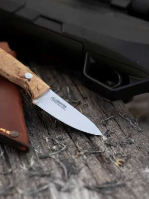 Nóż Casström Safari Mini Hunter Stab. Curly Birch