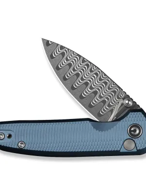 Nóż CIVIVI Mini Shakan Damascus Blue Aluminum