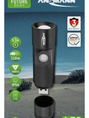 Latarka Ansmann LED Future T350FR USB,300 lm aku