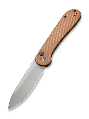 Nóż CIVIVI Button Lock Elementum Brown Micarta