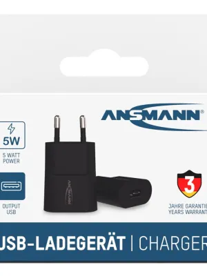 Ładowarka Ansmann HC105 czarna USB 5W, 1A