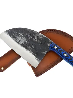 Nóż kuchenny Serb Samura Mad Bull 18 cm, niebieski