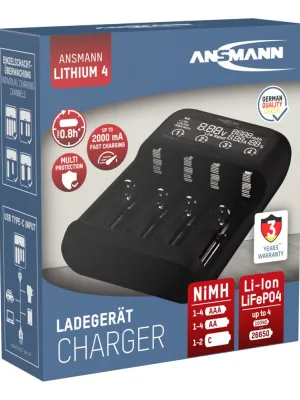 Ładowarka Ansmann Lithium 4 do Li-lon AAA/AA