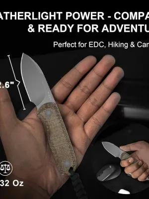 Nóż Kizer Drop Bear Fix Burlap Micarta 14C28N