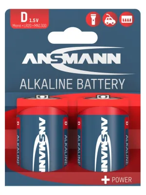 Baterie alkaliczne Ansmann D / LR20, 2 szt.