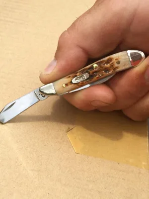 Scyzoryk Case Peanut SS Amber Bone