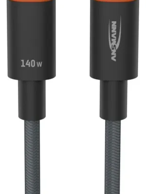 Kabel Ansmann USB-C/C, 140W, 60 cm, antracyt