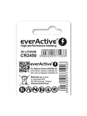 Bateria litowa everActive CR2450, 3V, 1 szt.