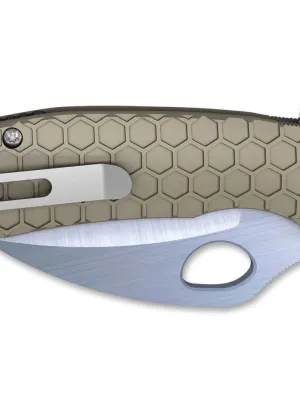 Nóż Honey Badger Claw D2 Medium Tan Plain