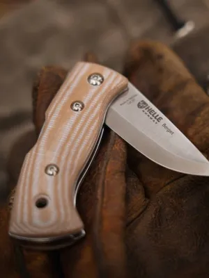 Nóż Helle Berget Beige Canvas Micarta 12C27