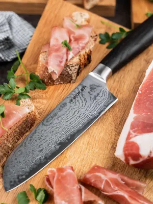 Nóż Böker Meisterklinge Damast Santoku