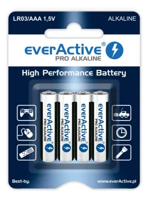 Baterie alkaliczne everActive LR03/AAA, 4 szt.