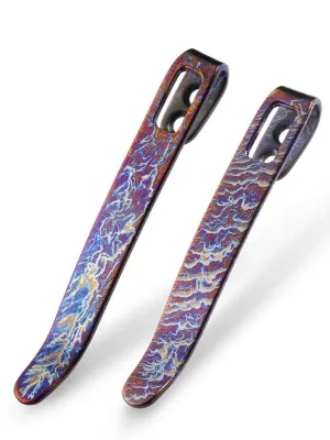 2 klipsy CIVIVI Flamed Titanium Blue/Purple 50/55