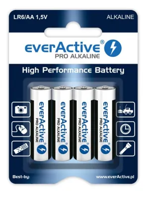 Baterie alkaliczne everActive LR6/AA, 4 szt.