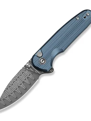 Nóż CIVIVI Mini Shakan Damascus Blue Aluminum