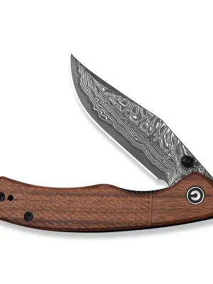 Nóż Civivi Clingman Damascus Guibourtia Wood