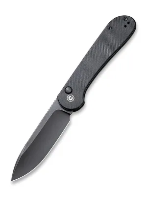 Nóż CIVIVI Button Lock Elementum All Black G10