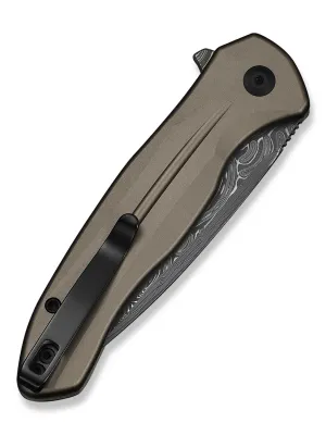 Nóż CIVIVI Button Lock Kitefin Damast Grey Alu