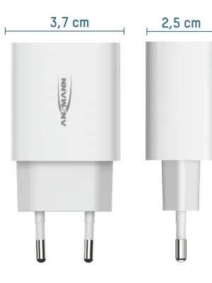 Ładowarka Ansmann HC212 biała 2x USB 12W, 2.4A