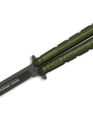 Nóż motylek K25 36249 Balisong Green