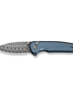 Nóż CIVIVI Mini Shakan Damascus Blue Aluminum
