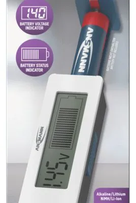 Tester baterii Ansmann z wyświetlaczem LC
