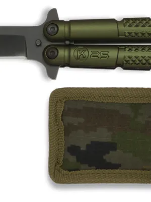 Nóż motylek K25 36249 Balisong Green