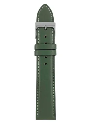 Pasek skórzany z recyklingu Zeppelin zielony, 20mm