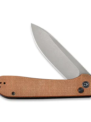 Nóż CIVIVI Button Lock Elementum Brown Micarta