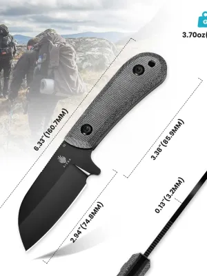 Nóż Kizer Fixed Deckhand Micarta+G10 D2 Black