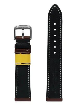 Pasek skórzany Zeppelin, brązowy 22 mm