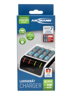 Ładowarka Ansmann Comfort Smart + 4x AA 2100
