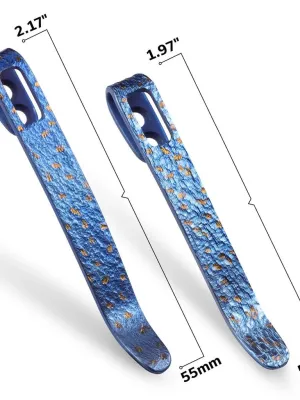 2 klipsy CIVIVI Flamed Titanium Blue/Golden 50/55