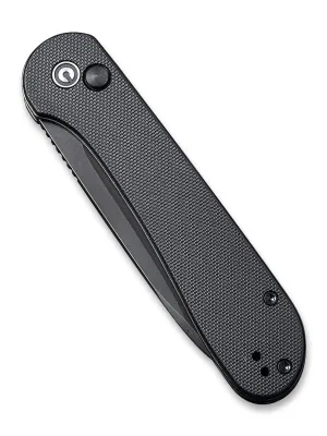 Nóż CIVIVI Button Lock Elementum All Black G10
