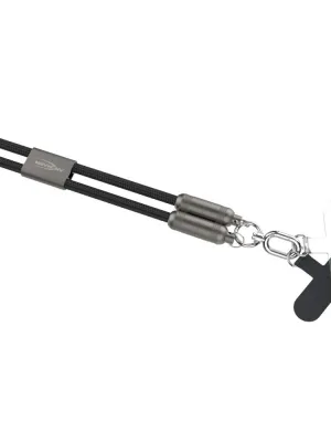 Kabel smyczkowy Ansmann USB-C/C,60W,120 cm,czarny
