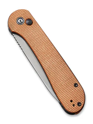 Nóż CIVIVI Button Lock Elementum Brown Micarta